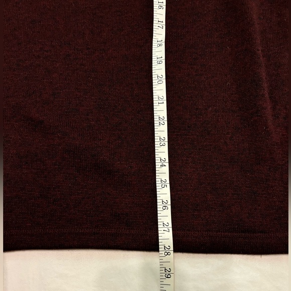 Merona Men’s 1/4 Zip Pullover Knit Jacket Sweater Burgundy/Black Blend XL - Picture 9 of 11